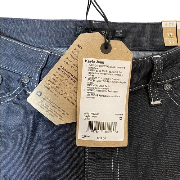 Prana Women's Organic Kayla Mid Rise Skinny Slim Fit Stretch Denim W4117RG02 - Picture 5 of 6